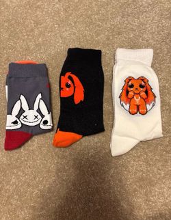 Plushie Dreadfuls Anxiety Rabbit Socks - 3 Pairs