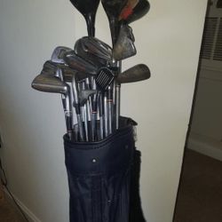 Golf clubs / 19 pieces +bag. All for $35