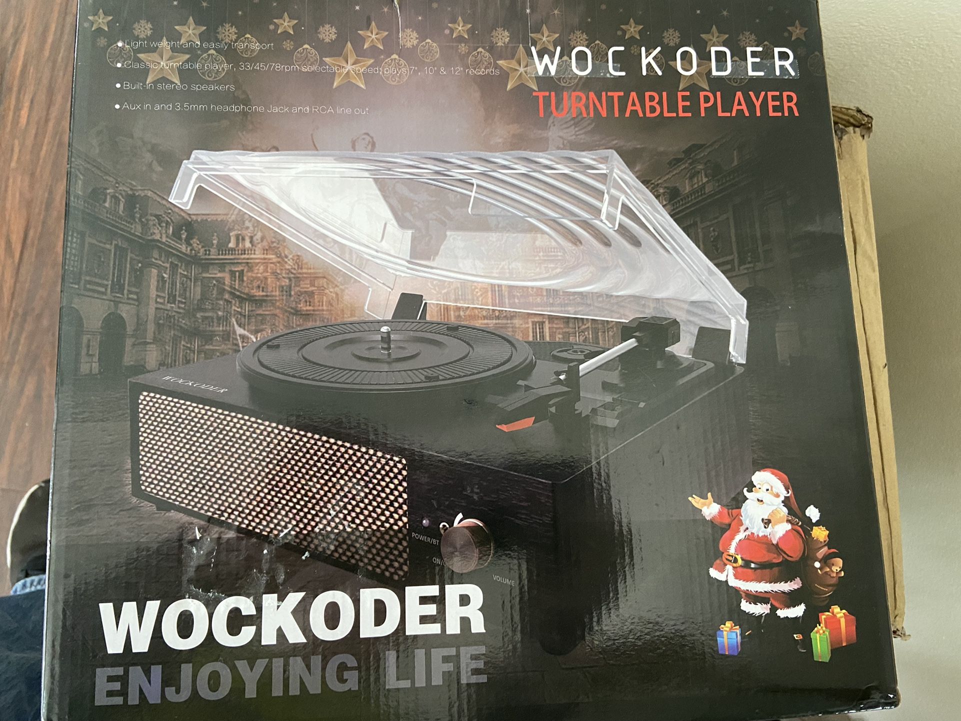 New In box Wockoder Recordplayer Turntable