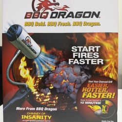 BBQ Dragon Chimney of Insanity XL - Charcoal Starter with Fan (New/Open Box)