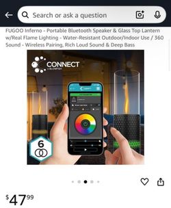 FUGOO Inferno Portable Bluetooth Speaker & Glass Lantern