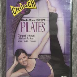 CRUNCH Workout DVD PICK YOUR SPOT PILATES 3 Targeted 10 Minute Workouts BELLY BUTT & THIGHS