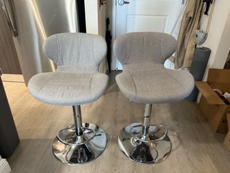 Gray Stools For A Bar Or Kitchen Island