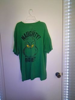 The Grinch 'Naughty? Who Me?' Green Graphic T-Shirt