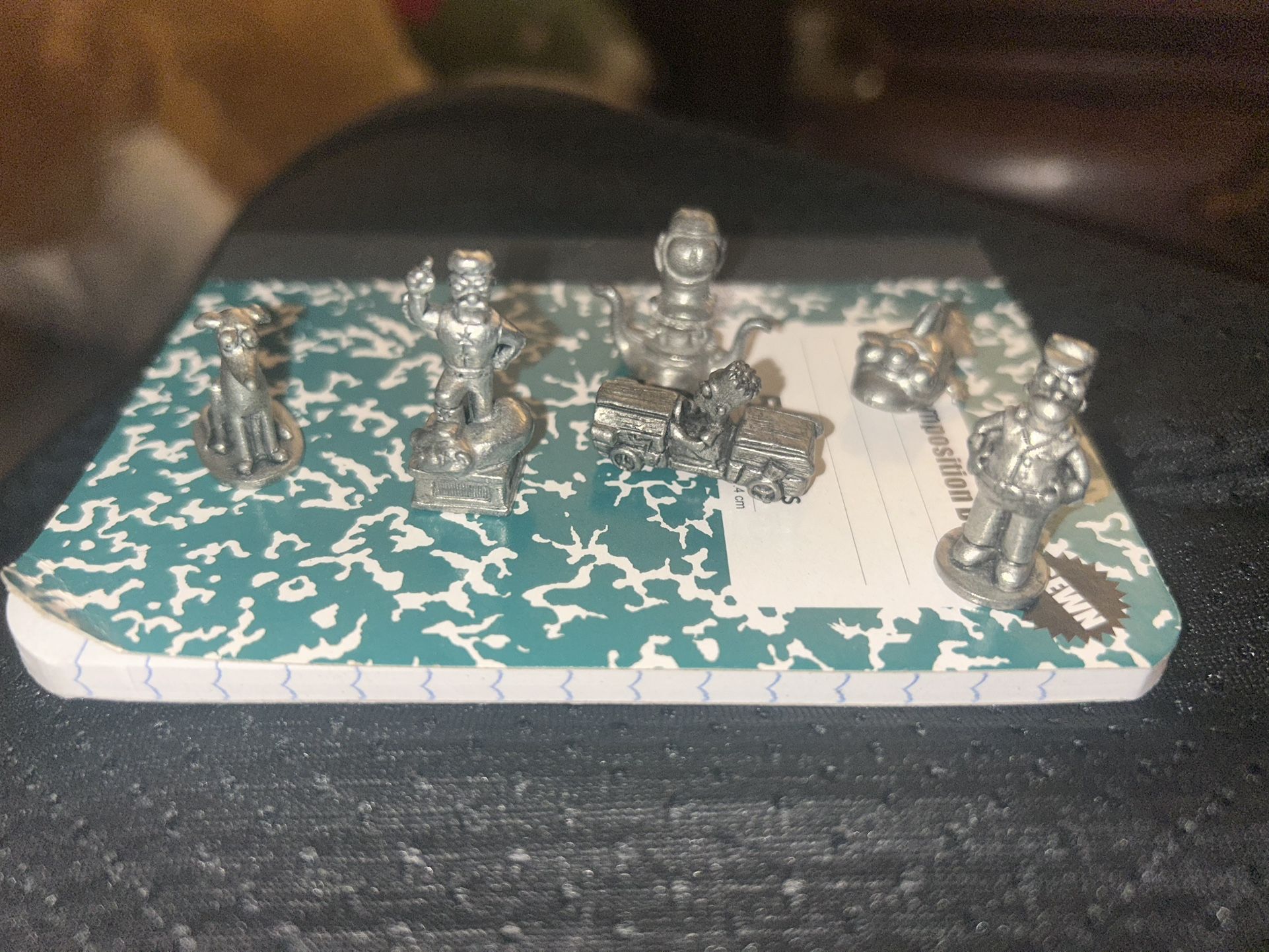 The Simpson's Monopoly Board Game Replacement Pieces Parts 6 Pewter Tokens
