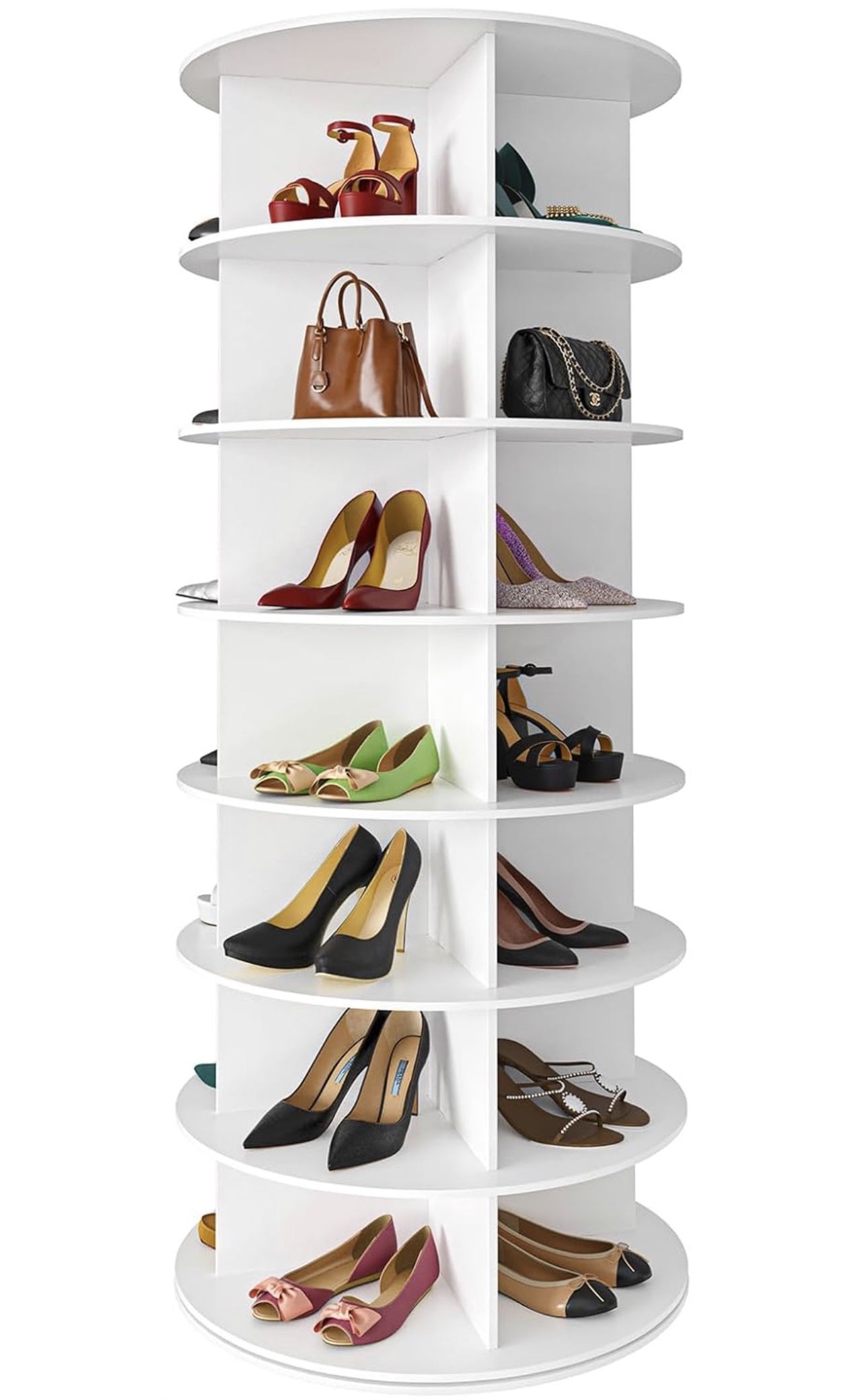 Rotating Shoe Rack Tower