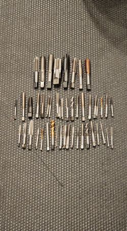 45 piece of Taps and spiral flute taps (Read the full description)