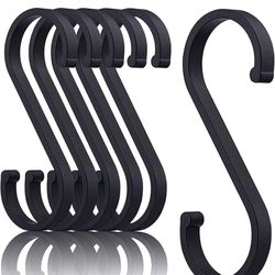S Hooks, 12 Pack Aluminum S Shaped Hooks for Hanging Pots and Pans Coffee Cups Grill Utensils Clothes Plants Hangers Indoor and Outdoor Decorative