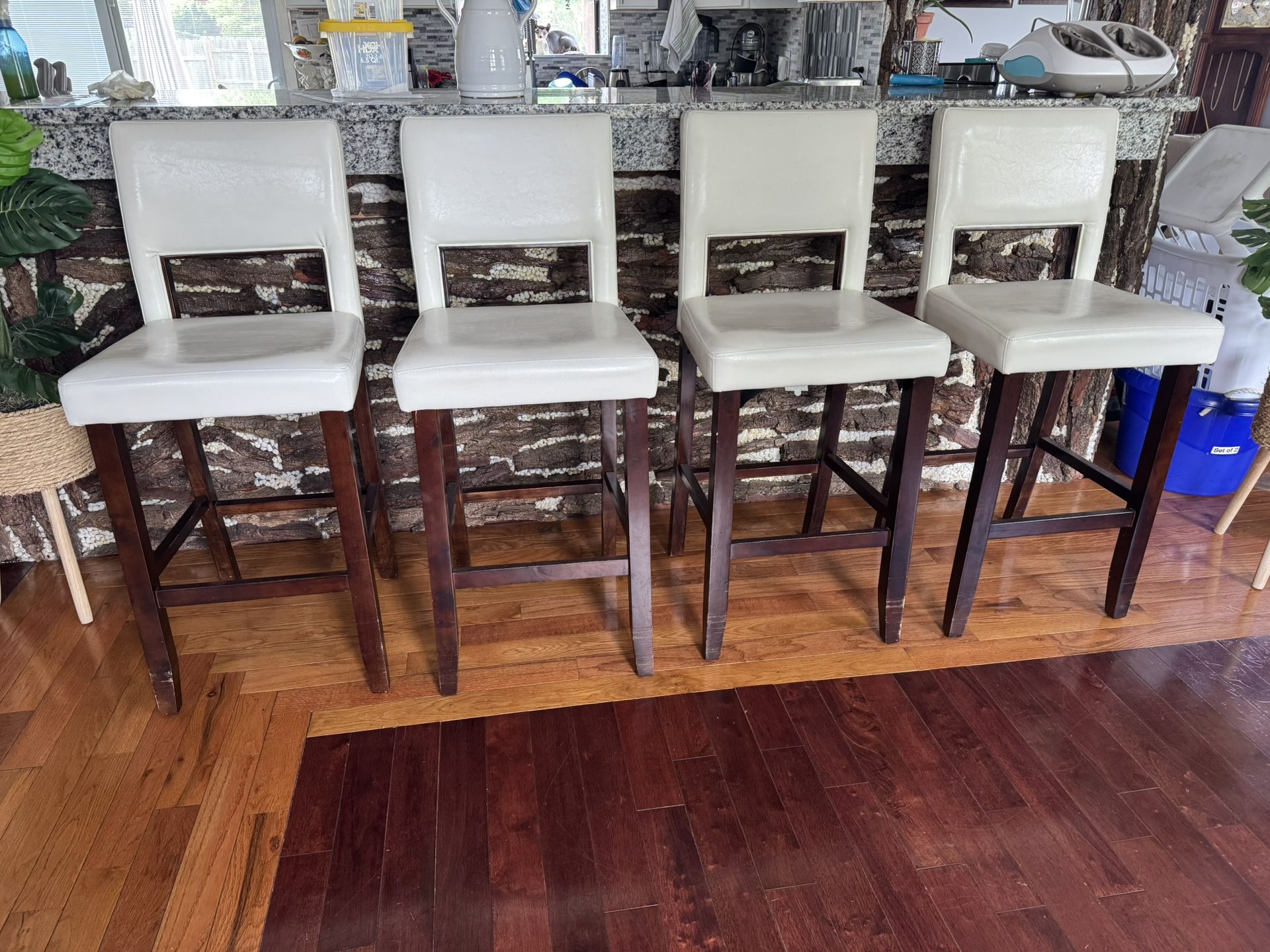 White High Chairs - Set Of 4.