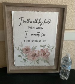 Framed Bible Verse Wall Art 2 Corinthians 5:7