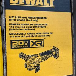 Dewalt New Grinder XR Brushless 