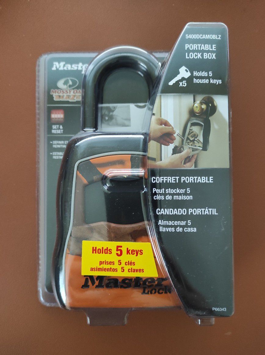 Master Lock Lockbox Combination Portable Lock Box Mossy Oak® Blaze™~NEW~