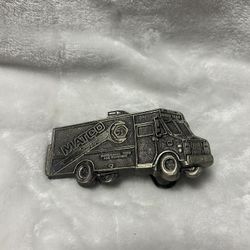 Vintage silver Matco Tools Truck metal Belt Buckle