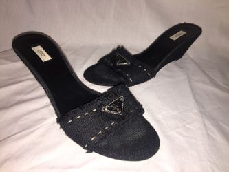 Prada mule wedge slides very cute size 7.5