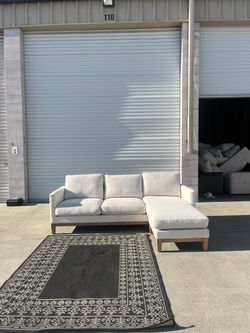 Henredon Murphy Cream Sofa w/ Reversible Chaise 🚚 Delivery Available
