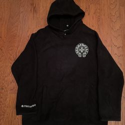 Black Chrome Hearts Pull Over With White Horshoe Logo