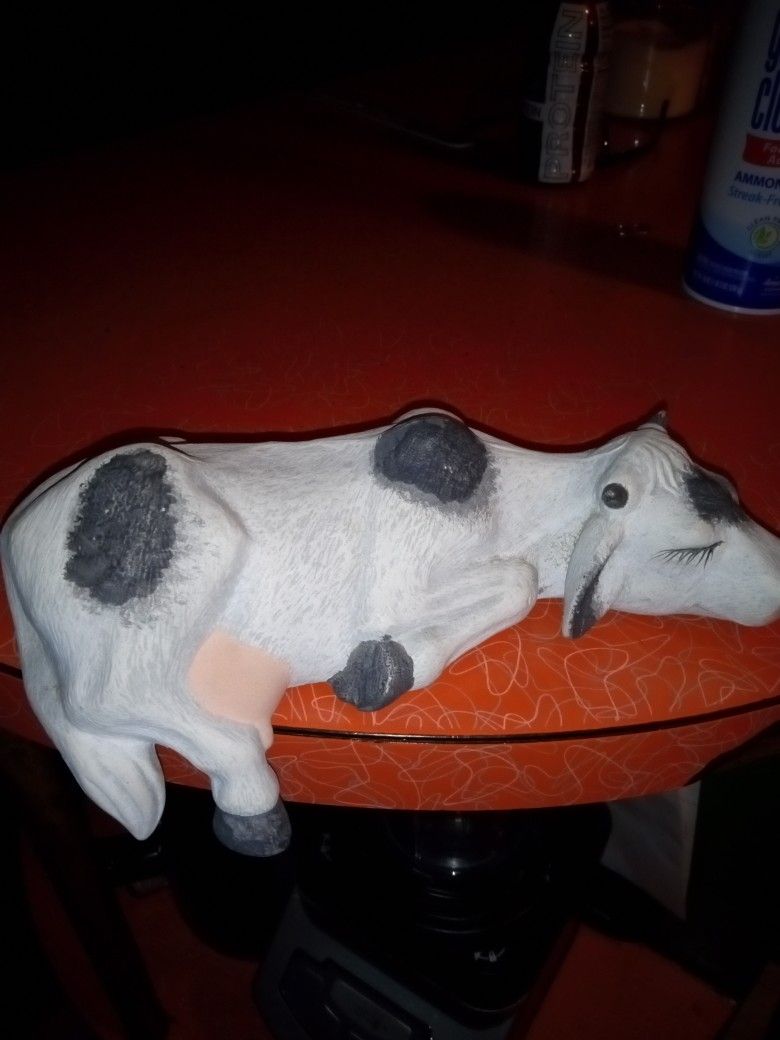 Cow Shelf Sitter And A Buddy 