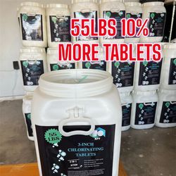 55lbs 3 Inch Chlorine Swimming Pool Tabs Tablets 