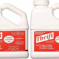 THRIFT FBA_T-600 T-600 Alkaline Base Granular Drain Cleaner, 6 lbs, White (Two-Pack)