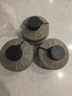 ​3-Pack Israeli Type 80 Gas Mask Filters 40mm NATO Thread Sealed NBC Surplus