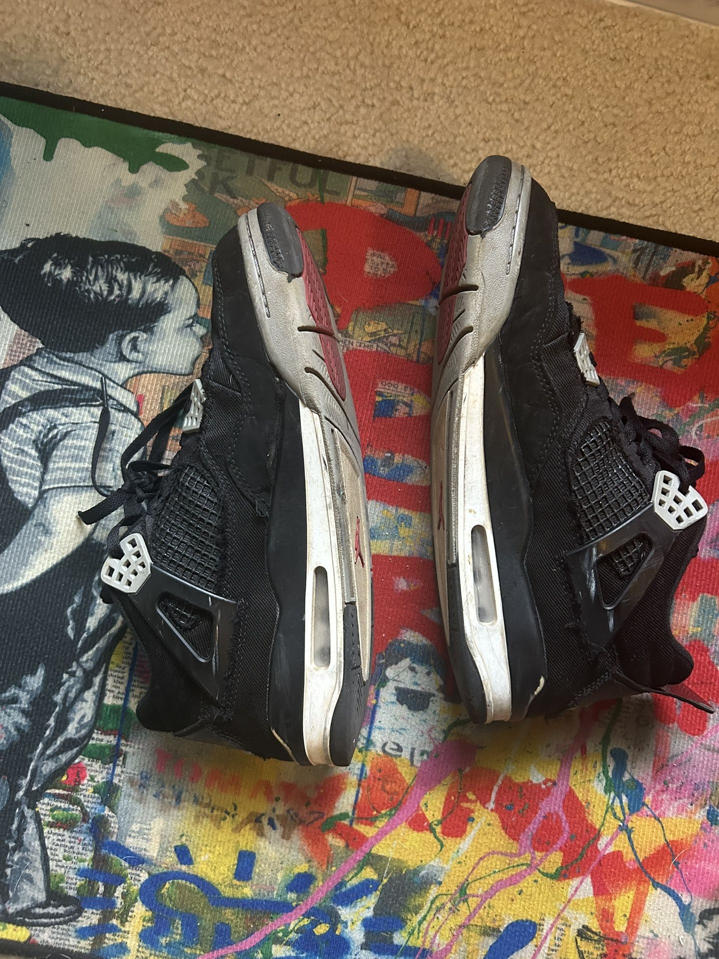Size 8.5 - Jordan 4 Retro SE Mid Black Canvas