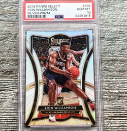 2019 Silver Prizm PSA 10 Zion Williamson