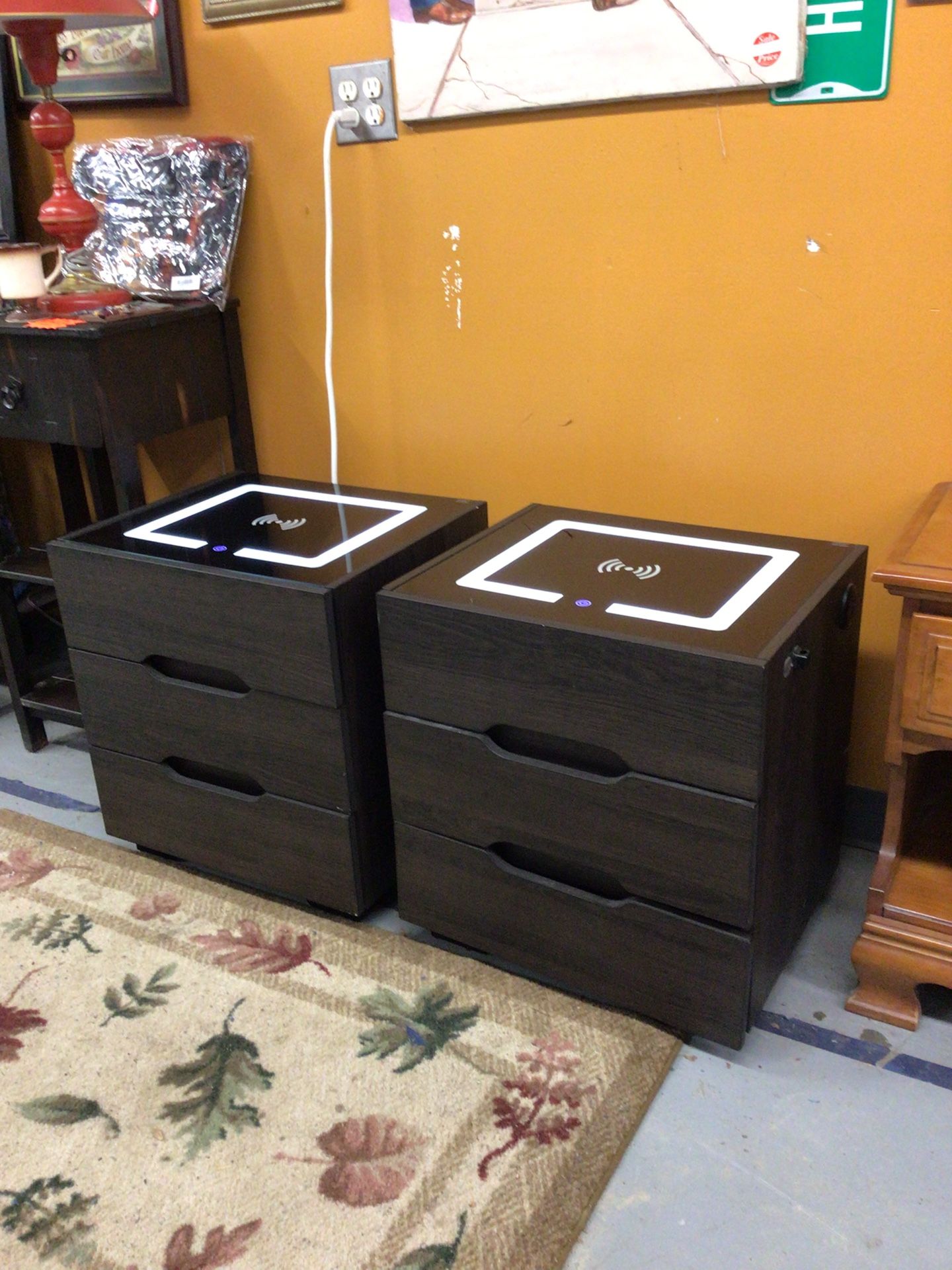 Pair Of Smart End Tables For Sale