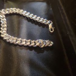 9 inch Cuban Link Bracelet Stamped 925