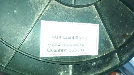 Rg6 quad black cable