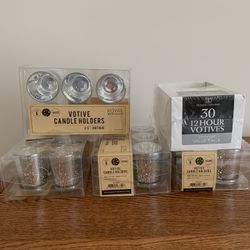 24 - 2 .5” Votive Candleholders and 24 Votive Candles