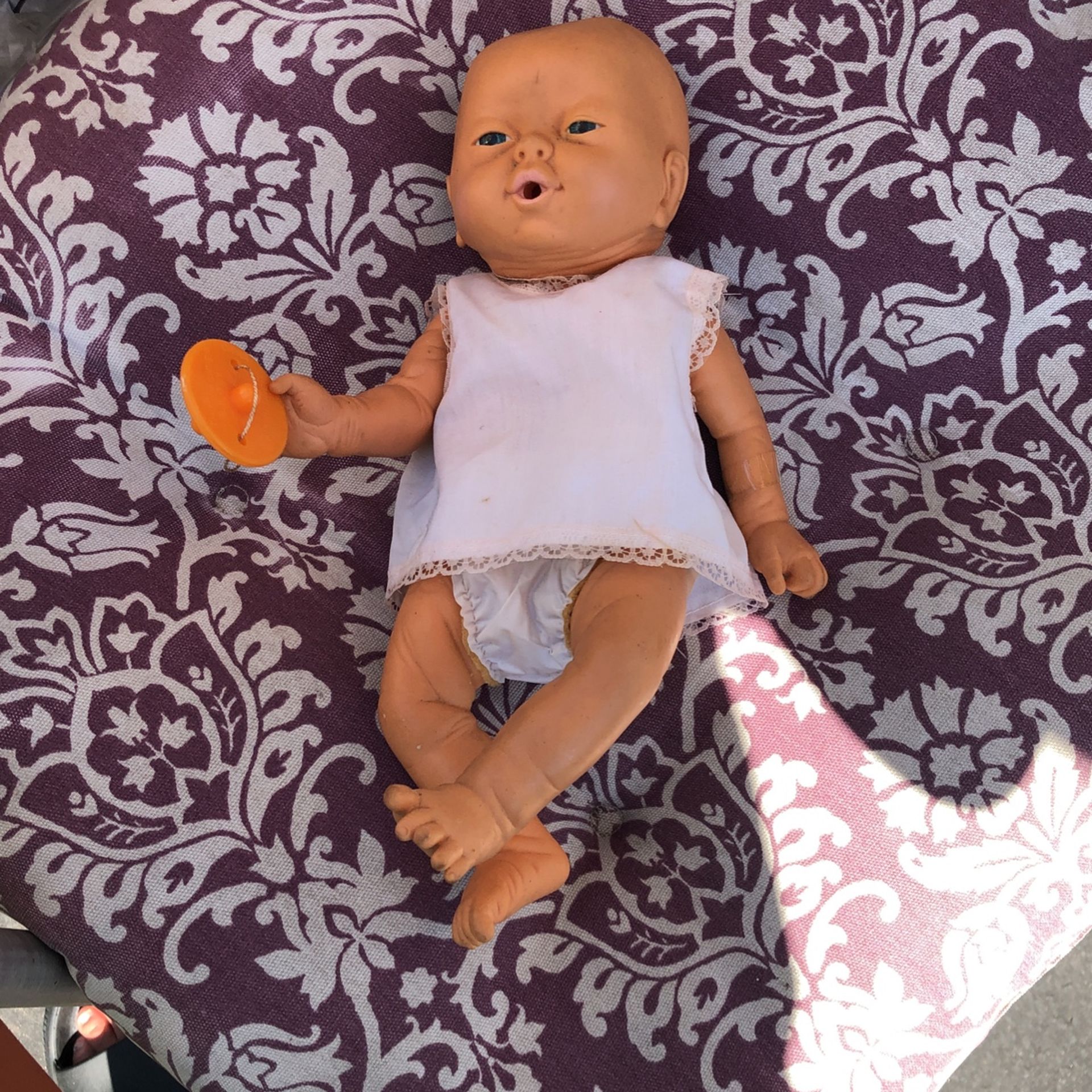 Vintage Boy Doll Anatomically Correct Pacifier 13" Mail Order New Born 1980s