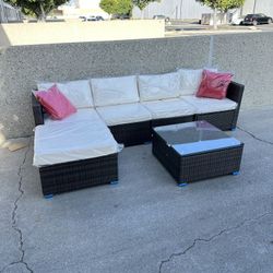 6pc Outdoor Patio Wicker Furniture Set 