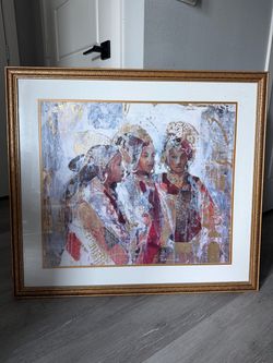 Golden framed picture for sale