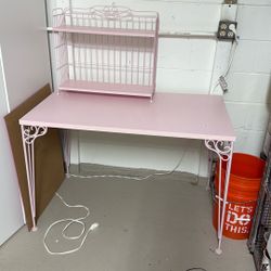 Pink Desk/Vanity & Organizer