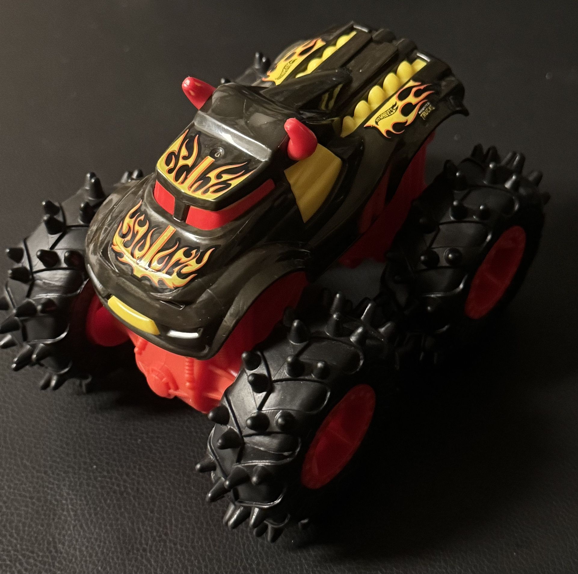 👹 Monster Truck - Diablo, Large Knobby Rubber Tires, Wind-Up to Race! (new)