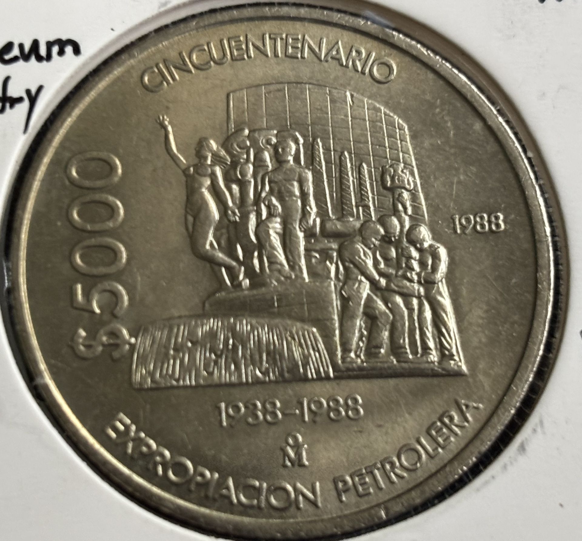 5000 Pesos 1988. Coin Of Mexico