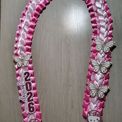 Pink Hello Kitty Graduation Double Leis