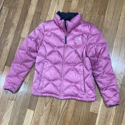 The North Face Pink Goose Down Puffer Winter Ski Snow Quilted Lined Jacket 550