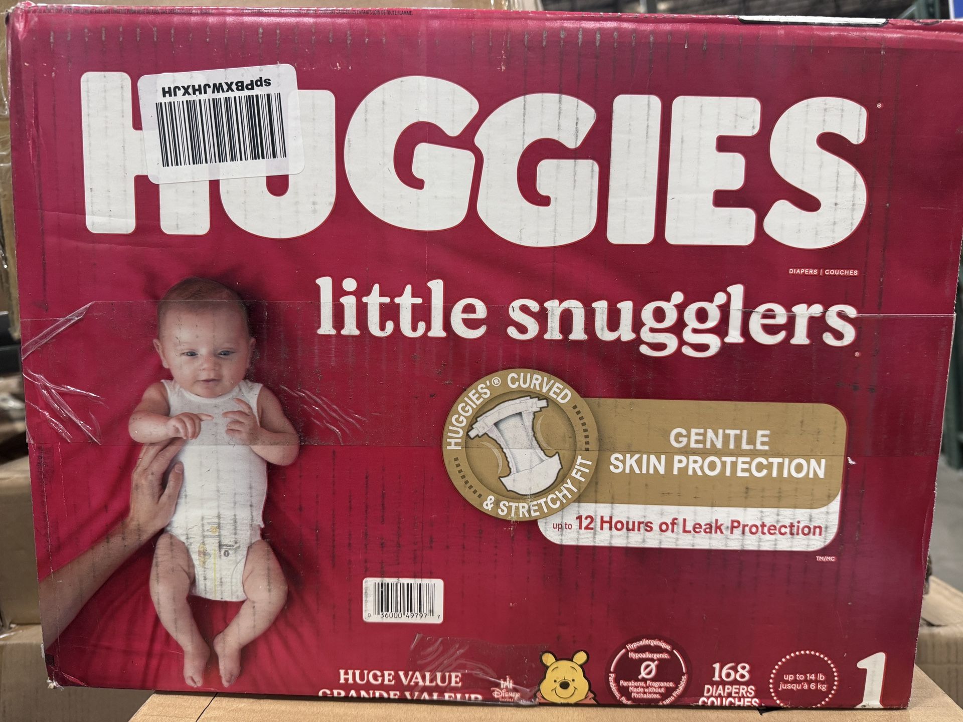 Brand New Huggies Size 1 - 168 Ct