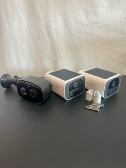 3 Security Camera Bundle — Eufy 2K Solar + Vision Well + Mounts/Accessories