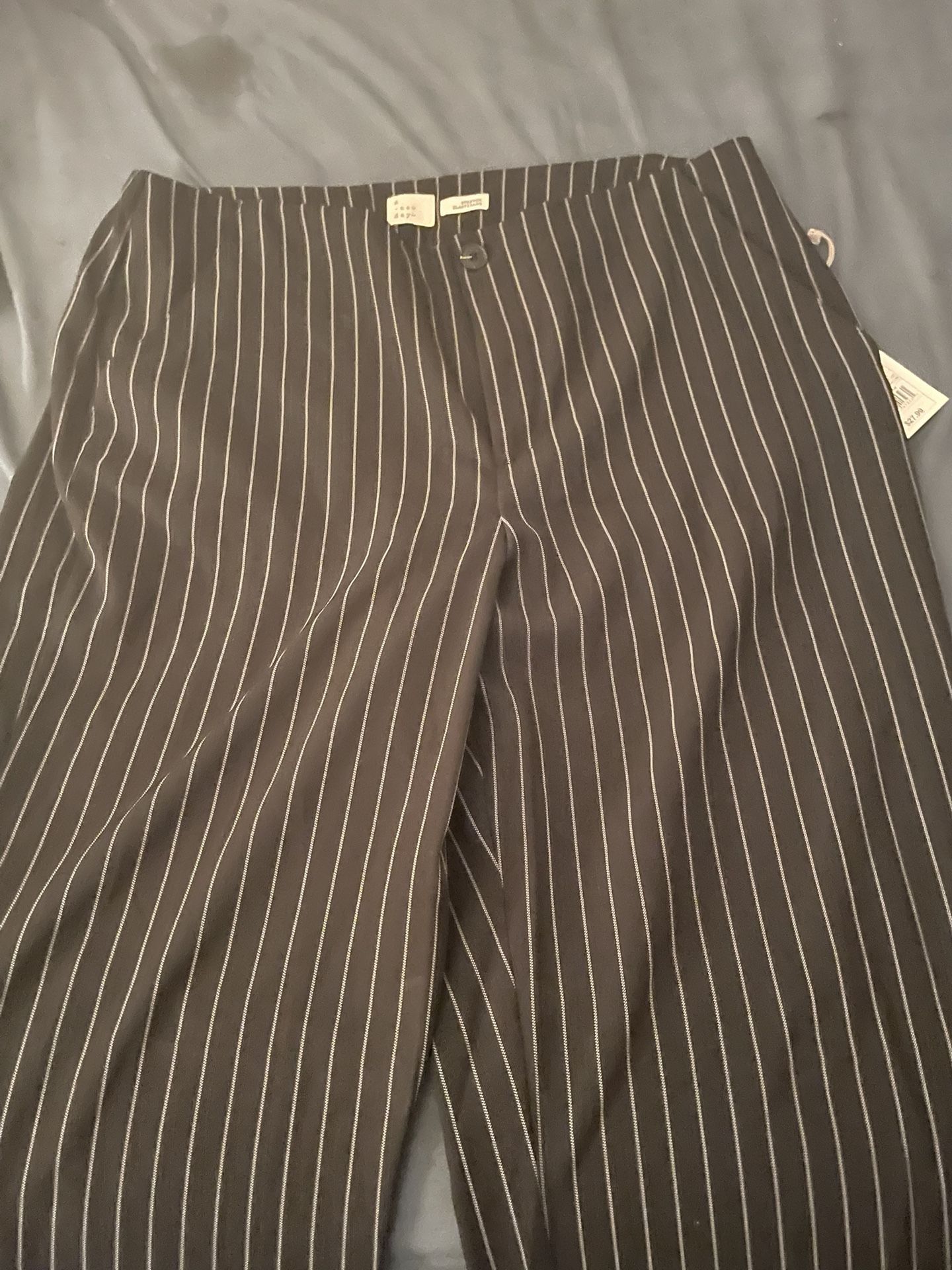 Black Striped Pants