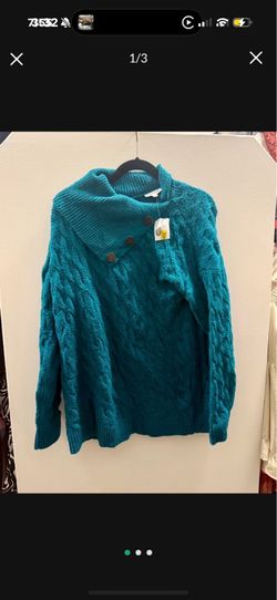 NWT teal sweater