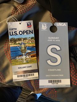US Open 3 tickets and parking pass SUNDAY