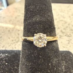 14KT Solitaire Engagement Ring W/ Natural Diamond  41171-1