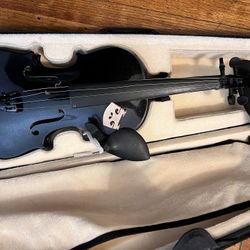 Broken, Used Black Glitter Violin, Violin And Case 