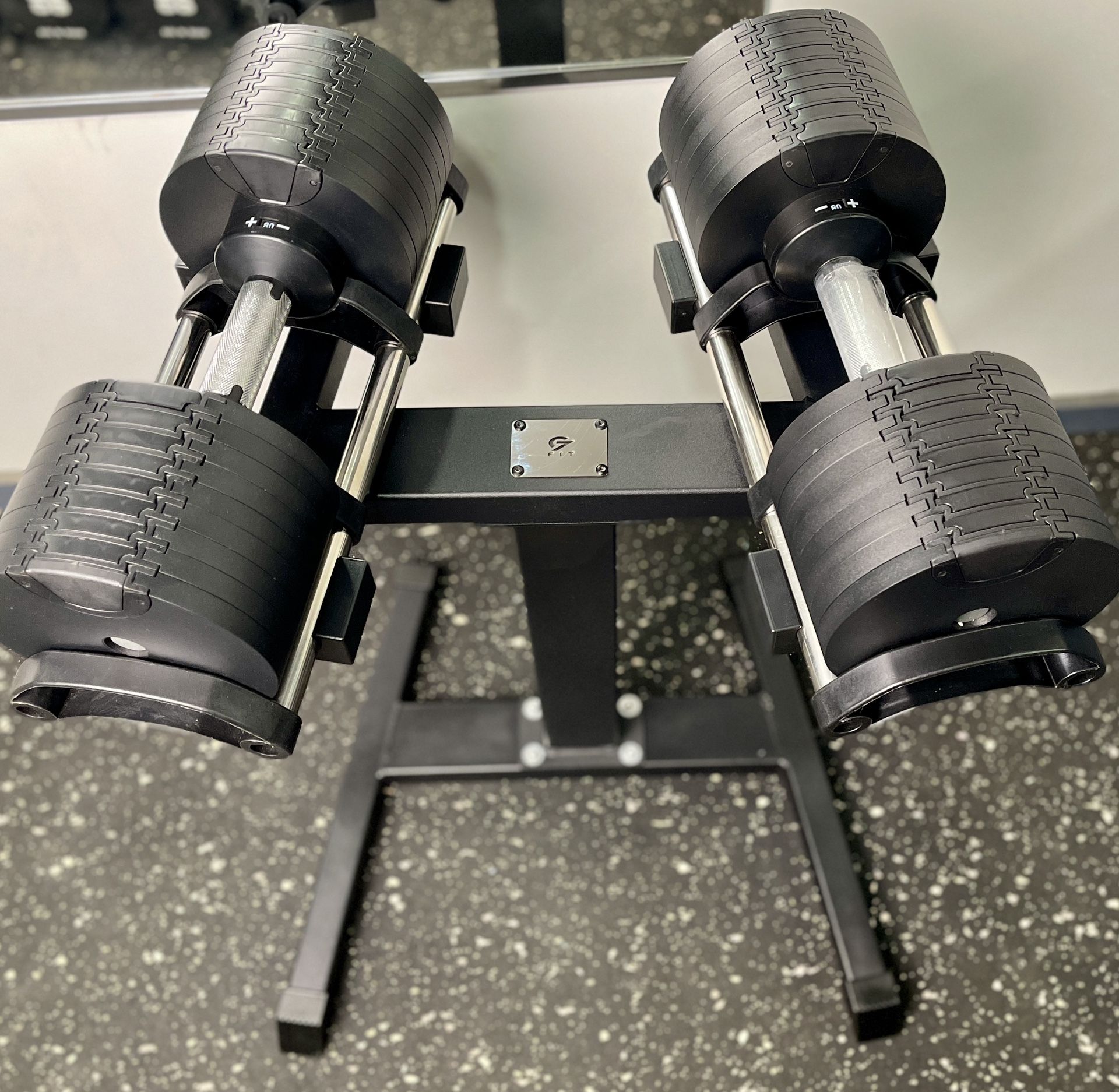 G7Fit 80 Pounds Adjustable Dumbbells With Rack
