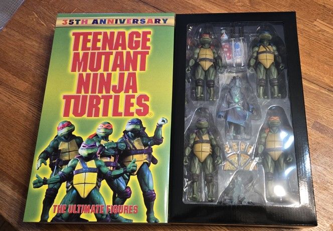 NECA TMNT 35th Anniversary With Spirit Of Splinter And 4Turtles