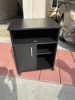 FITUEYES File Cabinet Mobile Printer Stand with storage on wheels 3 Shelf Multiple finishes Black