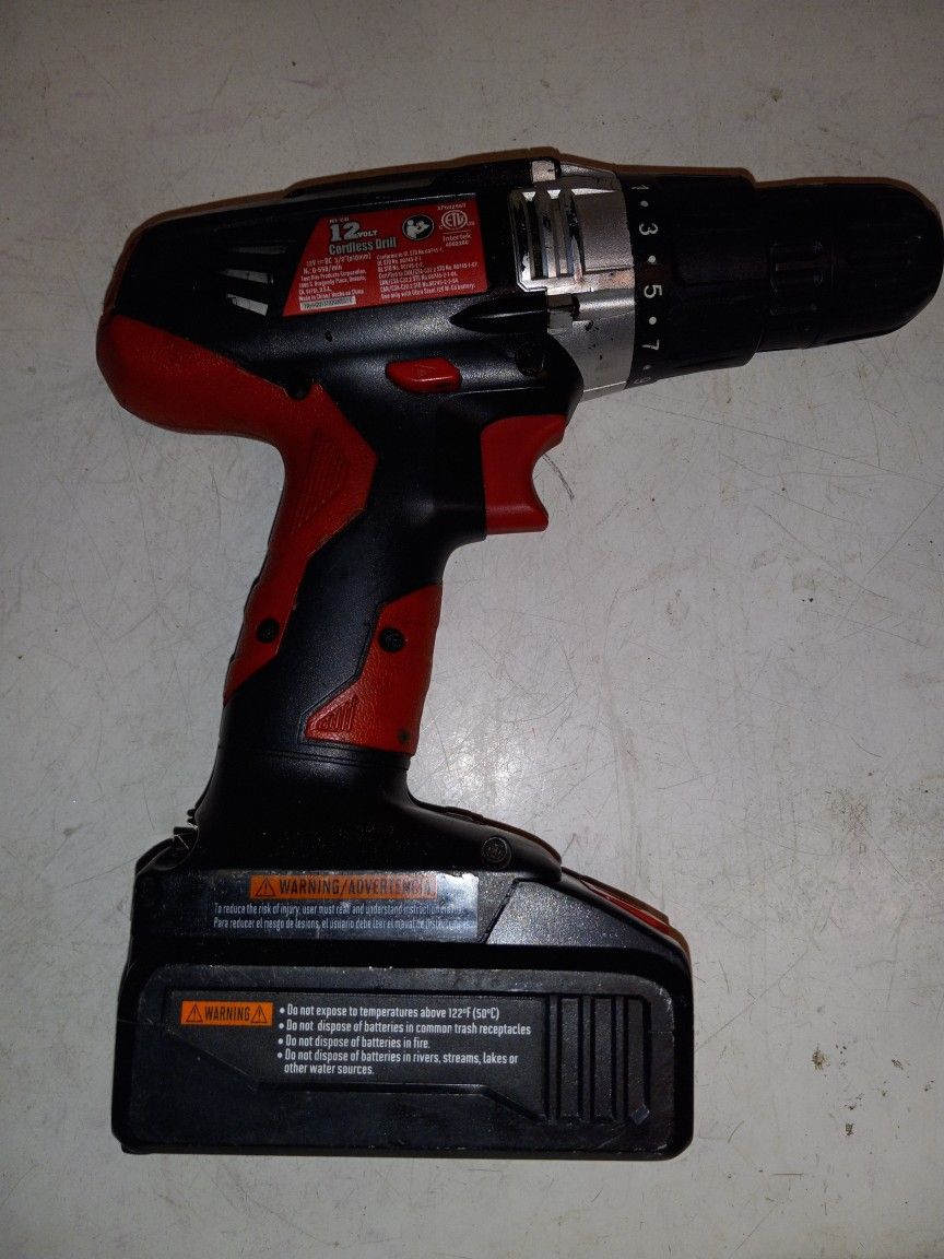 Ultra Steel 12V NI-CD Cordless Drill W/Battery AP00996G B No Charger