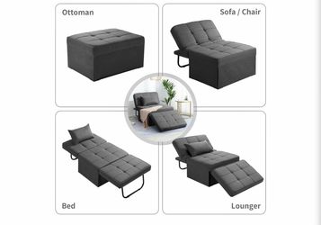 Twin Bed Ottoman "color gray"